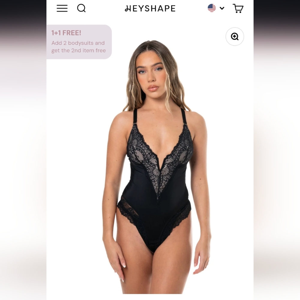 Heyshape Black Lace Bodysuit
